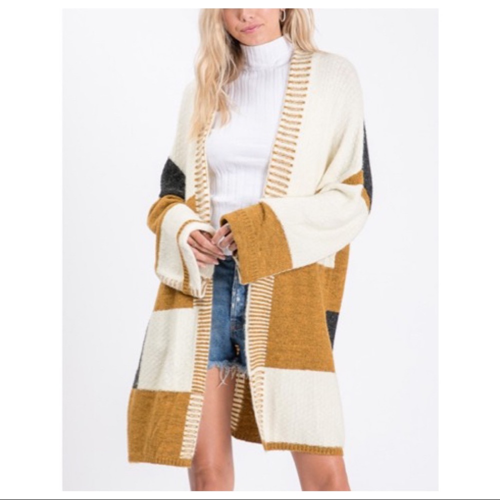 ✨LAST ONE✨Boho Chic Color Block Knit Cardigan - Picture 7 of 8